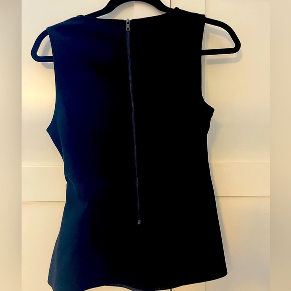 BCBG Max Azria Leather Peplum top - Picture 3 of 3